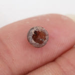 0.94 ct reddish brown round cut natural diamond, rare multi tone color with unique earthy hues, loose stone ideal for fine jewelry making and custom ring designs