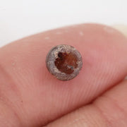 0.94 ct reddish brown round cut natural diamond, rare multi tone color with unique earthy hues, loose stone ideal for fine jewelry making and custom ring designs