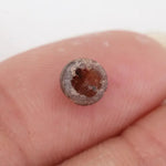 0.94 ct reddish brown round cut natural diamond, rare multi tone color with unique earthy hues, loose stone ideal for fine jewelry making and custom ring designs