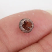 0.94 ct reddish brown round cut natural diamond, rare multi tone color with unique earthy hues, loose stone ideal for fine jewelry making and custom ring designs