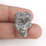 grey color uncut rough diamond vs cut diamond