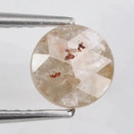 Fancy 1.25 ct grey white round cut natural diamond, salt and pepper inclusions, loose stone for custom engagement rings and bespoke fine jewelry designs