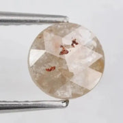 Fancy 1.25 ct grey white round cut natural diamond, salt and pepper inclusions, loose stone for custom engagement rings and bespoke fine jewelry designs