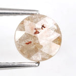 Fancy 1.25 ct grey white round cut natural diamond, salt and pepper inclusions, loose stone for custom engagement rings and bespoke fine jewelry designs