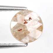 Fancy 1.25 ct grey white round cut natural diamond, salt and pepper inclusions, loose stone for custom engagement rings and bespoke fine jewelry designs