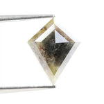 1.58 Ct kite cut Grey Brown diamond with unique shape and deep tones for distinctive designer jewelry