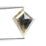 1.58 Ct kite cut Grey Brown diamond with unique shape and deep tones for distinctive designer jewelry