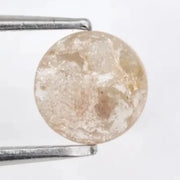 Fancy 1.25 ct grey white round cut natural diamond, salt and pepper inclusions, loose stone for custom engagement rings and bespoke fine jewelry designs