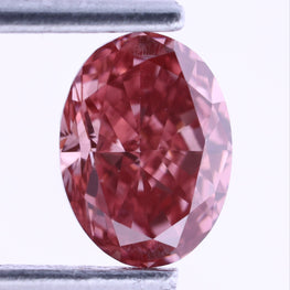 0.80 CT Pink Oval Cut Lab-Grown Diamond