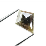 1.58 Ct kite cut Grey Brown diamond with unique shape and deep tones for distinctive designer jewelry