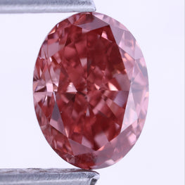 0.80 CT Pink Oval Cut Lab-Grown Diamond