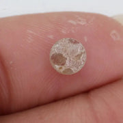 Fancy 1.25 ct grey white round cut natural diamond, salt and pepper inclusions, loose stone for custom engagement rings and bespoke fine jewelry designs