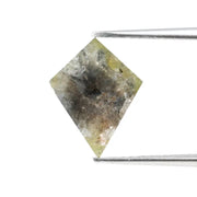 1.58 Ct kite cut Grey Brown diamond with unique shape and deep tones for distinctive designer jewelry