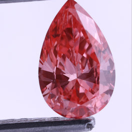 0.58 Carat Fancy Pink Lab-Grown Diamond Pear Cut