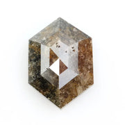 2.11 Ct brown natural hexagon cut diamond with warm tones and geometric shape for elegant modern luxury jewelry