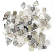 natural mix color rough diamond slices with flat rustic surfaces for jewelry making