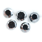Premium Natural Black Diamond Round Cut Loose Diamond for Custom Jewelry Ring