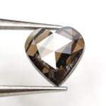 brown colour lab grown elongated heart cut diamond lab grown pear diamond