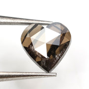 brown colour lab grown elongated heart cut diamond lab grown pear diamond