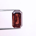 lab created diamond gemstone offering synthetic red diamond emerald cut loose stone for rings