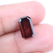 lab created diamond gemstone offering synthetic red diamond emerald cut loose stone for rings