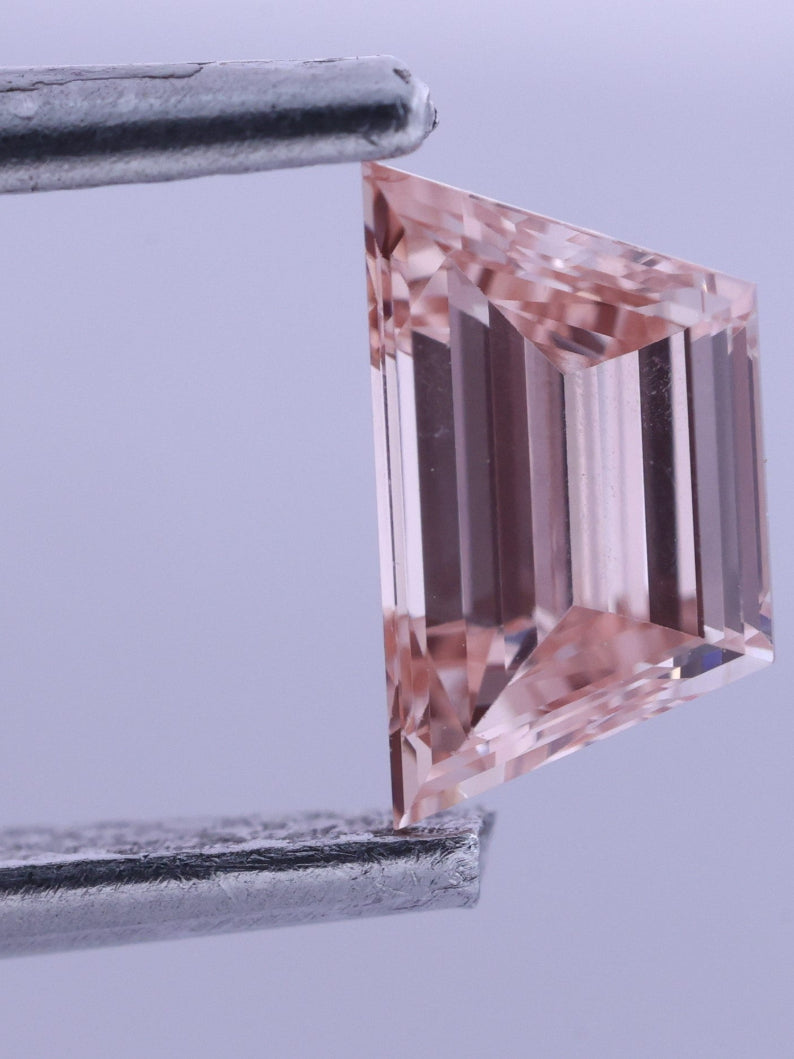 Trapezoid shape Fancy Pink Lab-Grown Diamond