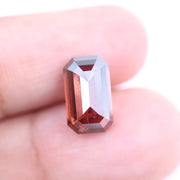 lab created diamond gemstone offering synthetic red diamond emerald cut loose stone for rings