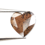 brown colour herat cut diamond necklace herat diamond drop earrings