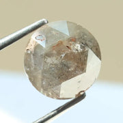 1.75 ct round cut grey and brown natural diamond with refined earthy tones and elegant brilliance, loose luxury stone ideal for custom jewelry and bespoke ring designs