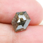 2.11 Ct brown natural hexagon cut diamond with warm tones and geometric shape for elegant modern luxury jewelry