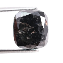 4.38 Ct Black Cushion Cut  Natural Diamond Loose Premium Stone for Custom Jewelry and Engagement Ring Designs