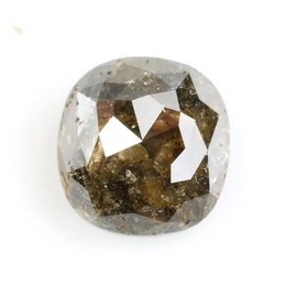3.15 Ct cushion cut brown grey diamond with smoky tones and brilliant sparkle for bold minimalist fine jewelry