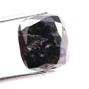 4.38 Ct Black Cushion Cut  Natural Diamond Loose Premium Stone for Custom Jewelry and Engagement Ring Designs