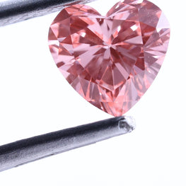 Heart Shape 0.69 CT Pink Lab-Grown Diamond