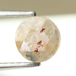 fancy 1.25 ct grey white round cut natural diamond, salt and pepper inclusions, loose stone for custom engagement rings and bespoke fine jewelry designs