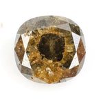 3.15 Ct cushion cut brown grey diamond with smoky tones and brilliant sparkle for bold minimalist fine jewelry