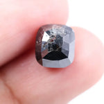 4.38 Ct Black Cushion Cut  Natural Diamond Loose Premium Stone for Custom Jewelry and Engagement Ring Designs