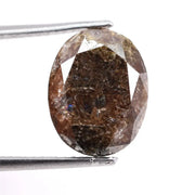5.13 Ct brown oval cut natural diamond loose stone for custom engagement rings and designer jewelry