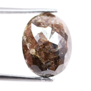 5.13 Ct brown oval cut natural diamond loose stone for custom engagement rings and designer jewelry