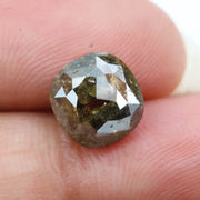 3.15 Ct cushion cut brown grey diamond with smoky tones and brilliant sparkle for bold minimalist fine jewelry