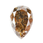 3.64 Ct pear cut brown natural diamond with soft warm tones and elegant sparkle for luxury jewelry
