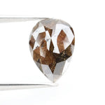 3.64 Ct pear cut brown natural diamond with soft warm tones and elegant sparkle for luxury jewelry