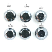 Natural round cut diamond loose stone for engagement ring with soft rounded shape