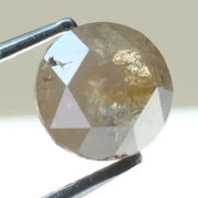 0.79 ct grey white round cut natural diamond with soft dual tone appearance, loose stone ideal for custom fine jewelry and elegant ring designs