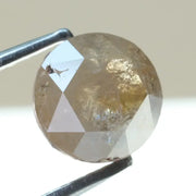 0.79 ct grey white round cut natural diamond with soft dual tone appearance, loose stone ideal for custom fine jewelry and elegant ring designs