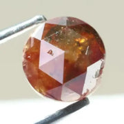 0.94 ct reddish brown round cut natural diamond, rare multi tone color with unique earthy hues, loose stone ideal for fine jewelry making and custom ring designs