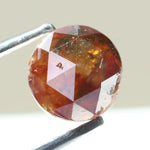 0.94 ct reddish brown round cut natural diamond, rare multi tone color with unique earthy hues, loose stone ideal for fine jewelry making and custom ring designs