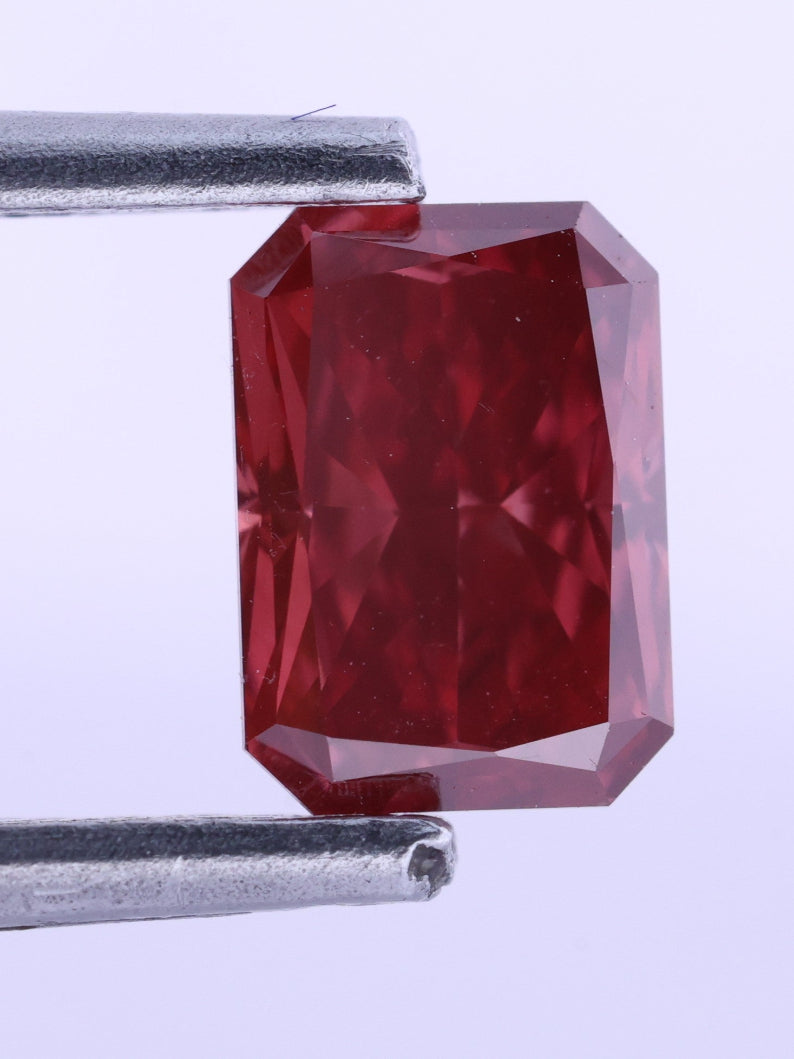0.78 CT Emerald Cut Pink Lab-Grown Diamond