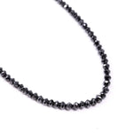 Raw black rondelle diamond beads uncut natural with smooth rondelle shape, ideal for artisan jewelry, handmade bracelets, and statement necklaces