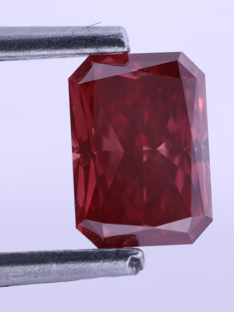 0.78 CT Emerald Cut Pink Lab-Grown Diamond